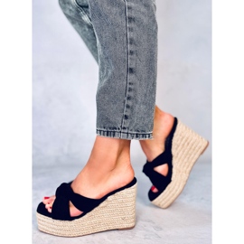 BM Espadrillas Nikni nere con zeppa nero 1