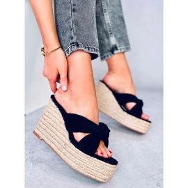 BM Espadrillas Nikni nere con zeppa nero 2