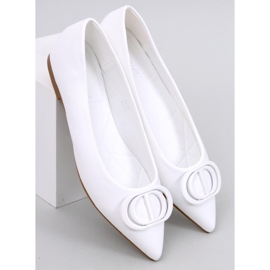 Falana Ballerine bianche con punta a mandorla bianca 1