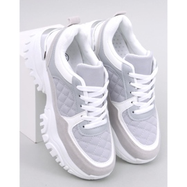 Sneakers con zeppa Ortega colore grigio viola 1