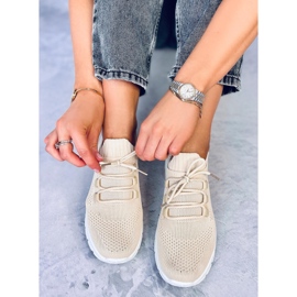 Scarpa sportiva a calzino Caruso Beige 2