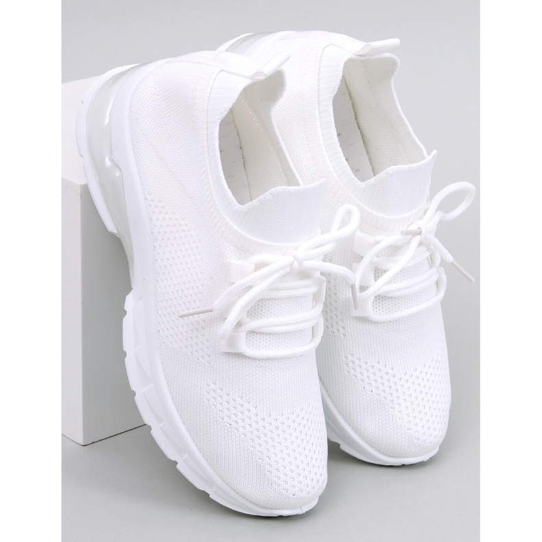 BM Caruso Scarpe sportive a calzino bianche bianca 1