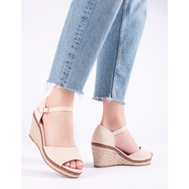 Comodi sandali con zeppa neri con espadrillas di Shelovet nero 1