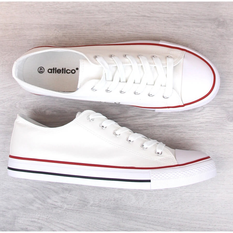 Sneakers basse Atletico da uomo bianche bianco 2