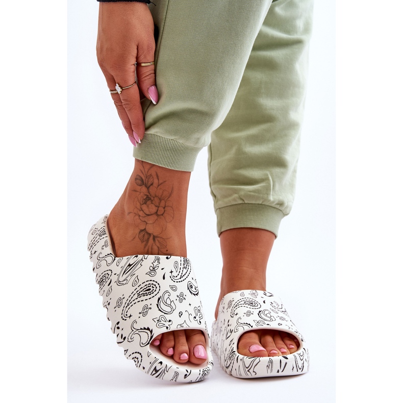 PS1 Pantofole da donna alla moda su una massiccia piattaforma Lorette bianca 2