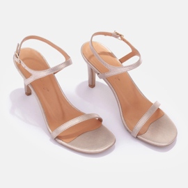 Marco Shoes Sandali con tacco alto d'oro 1