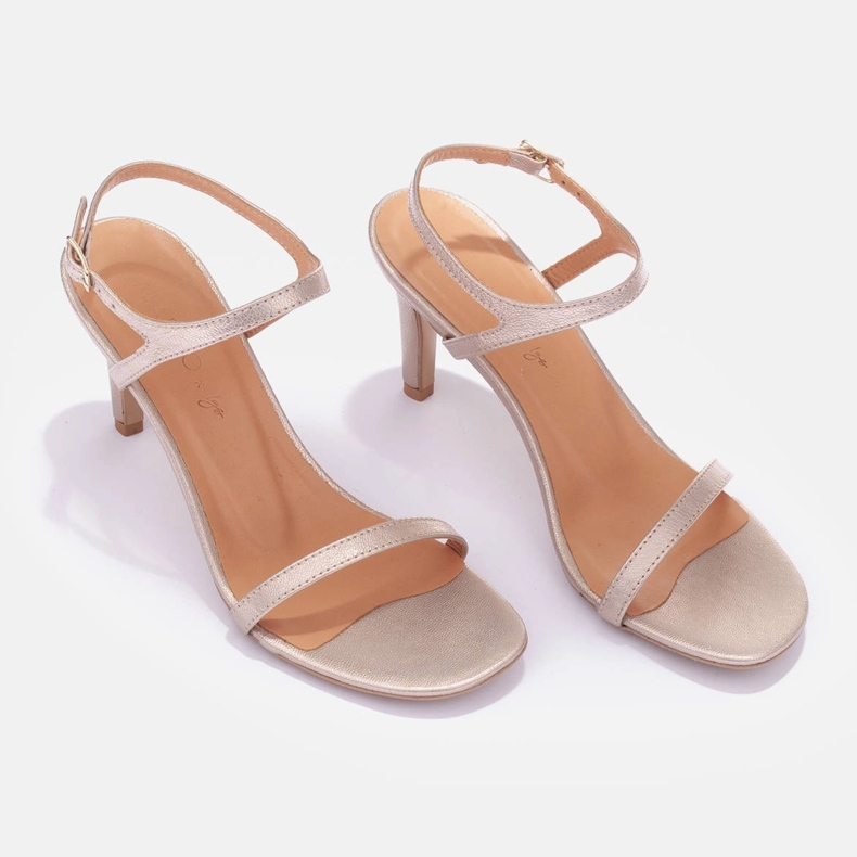 Marco Shoes Sandali con tacco alto d'oro 1