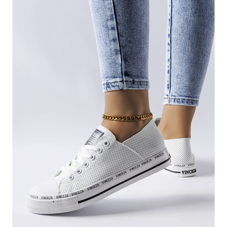 Sneaker traforata bianca Vinceza bianco 1