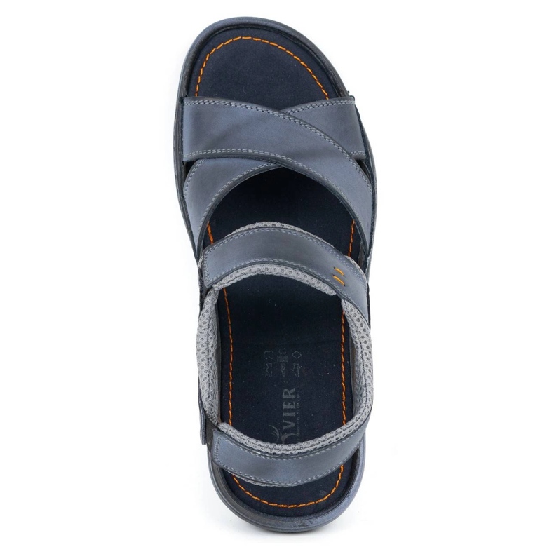 Olivier Sandali da uomo in pelle 336GT blu navy 4