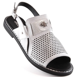 Sandali bassi da donna argento Jezzi MR2266-3 1