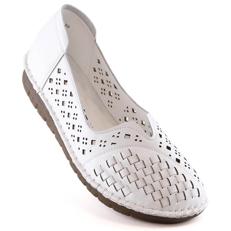 Scarpe da donna bianche traforate comode in pelle Filippo DP4541 bianca 1