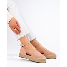 SHELOVET Espadrillas con fibbia rosa 1