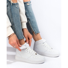 Sneakers alte Shelovet bianche da donna bianca 1