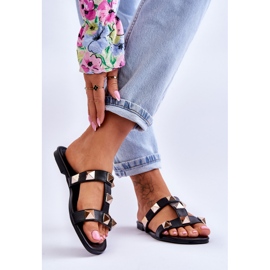 Ciabatte Donna Con Borchie Grandi Nere Mercure nero 2
