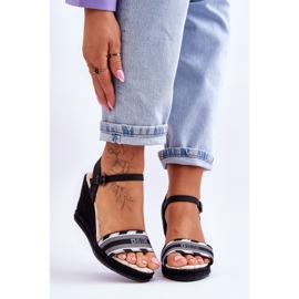 Sandali con zeppa comodi da donna Big Star LL274877 neri nero 1