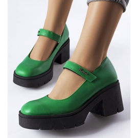 BM Décolleté in pelle verde di Karino 1