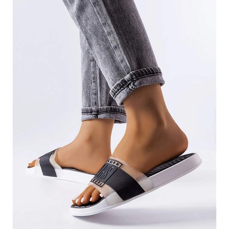 Pantofole in gomma nera di Paris nero 1