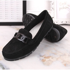 Mocassini piatti da donna in pelle nera Filippo DP3630 nero 1