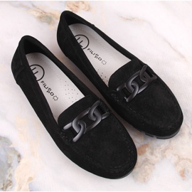 Mocassini piatti da donna in pelle nera Filippo DP3630 nero 2