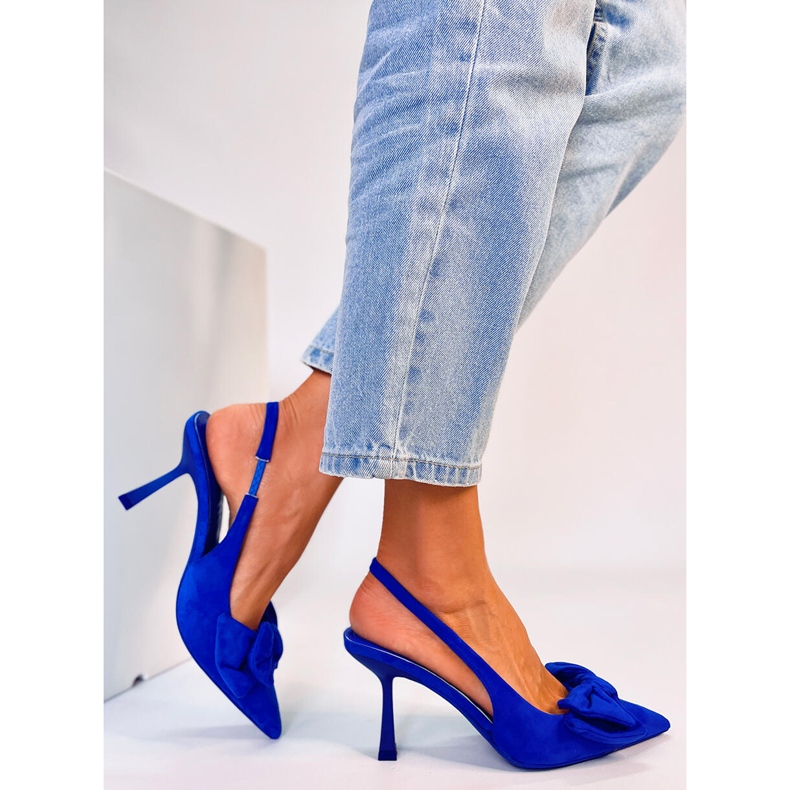 PA1 Décolleté con tacco aperto blu Shirley 2