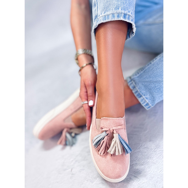 Sneakers primaverili con frange Salma Pink rosa 2