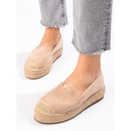 SHELOVET Espadrillas sulla piattaforma beige 1