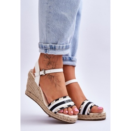 Sandali con zeppa comodi da donna Big Star LL274878 bianchi bianca 1