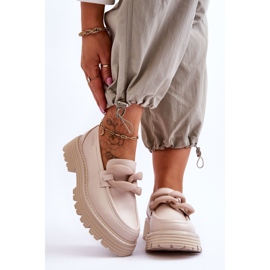 Mocassini in pelle Big Star Shoes LL274581 Beige 1