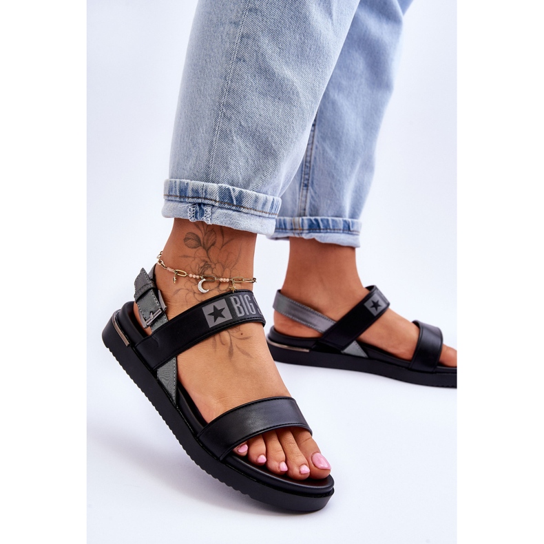 Sandali piatti da donna Big Star LL274938 neri nero 2