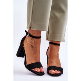 Sandali classici in camoscio da donna Black Passo nero 1