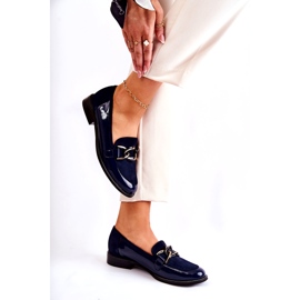 Mocassini Classici Con Catena Laura Messi 2531 Blu Navy 3