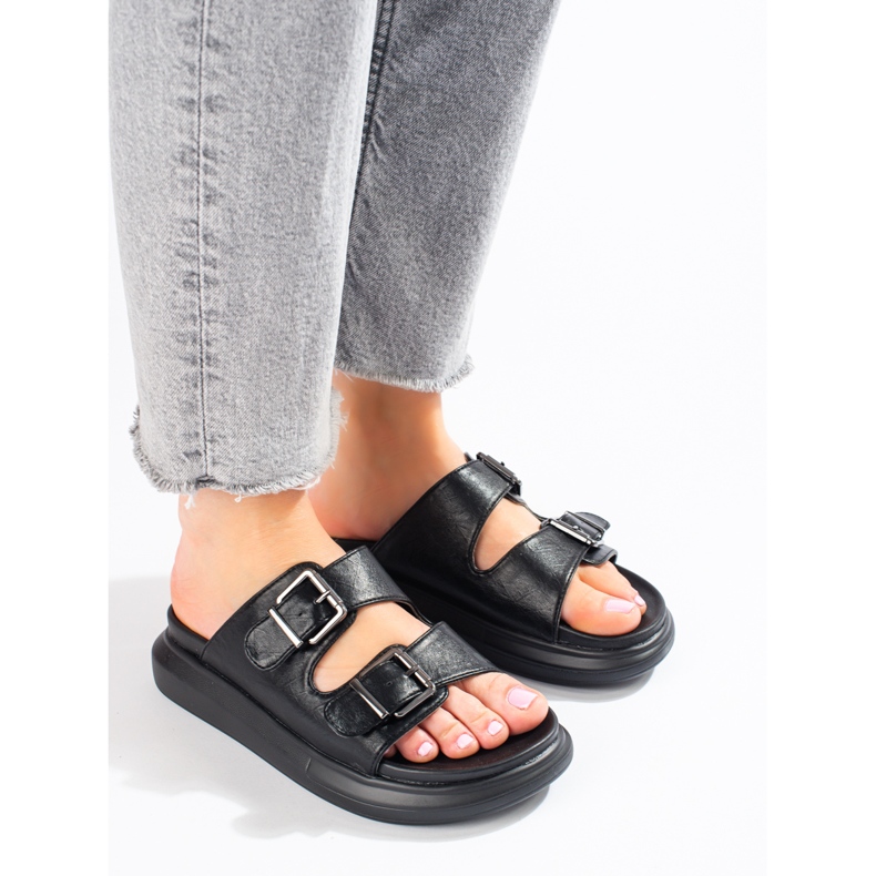 Pantofole LA.FI Con Fibbie nero 1
