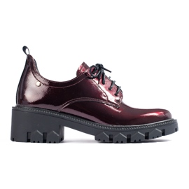 W. Potocki Scarpe da donna laccate con allacciatura Potocki rosso 1