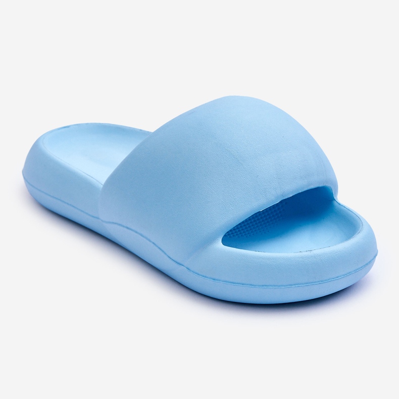 Ciabatte da donna con plateau in schiuma leggera blu Milton 1