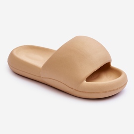 Ciabatte Donna Con Plateau In Schiuma Leggera Beige Milton 1