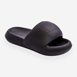 Ciabatte da donna con plateau in schiuma leggera nere Milton nero 1