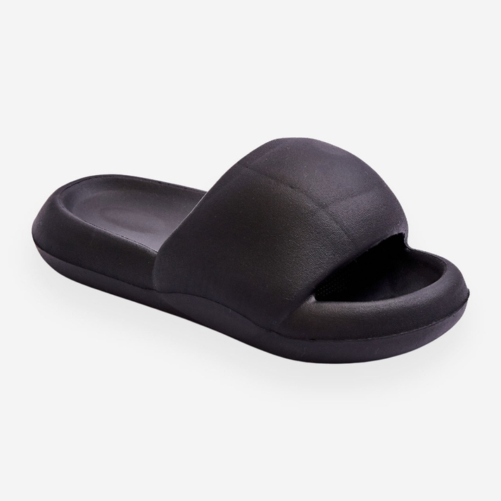 Ciabatte da donna con plateau in schiuma leggera nere Milton nero 1