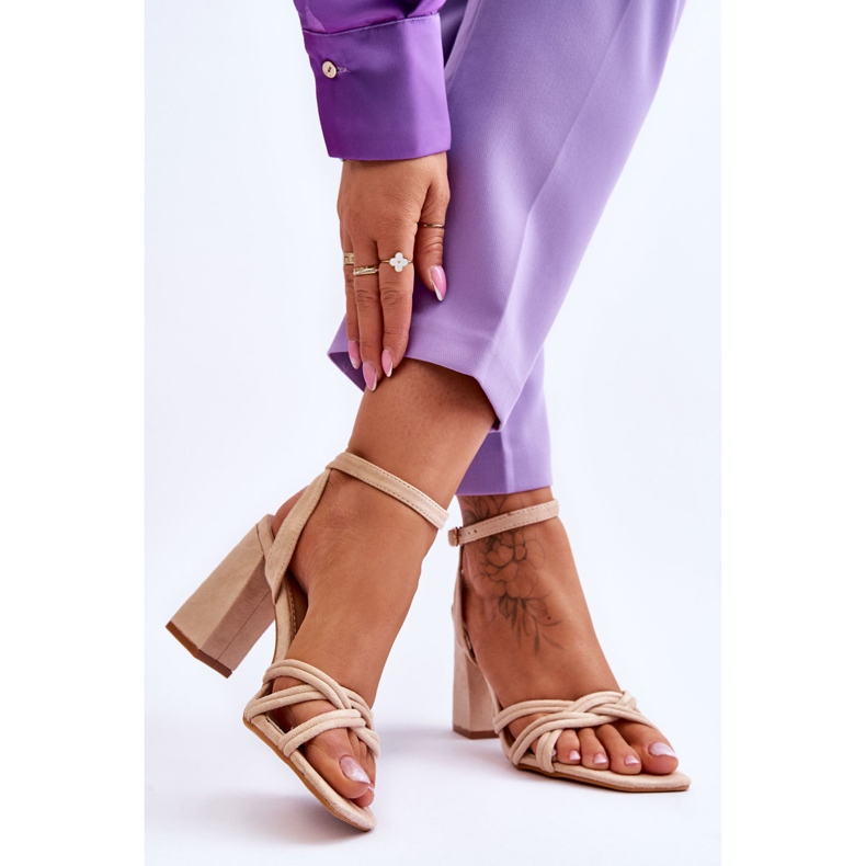 Sandali Classici In Pelle Scamosciata Beige Bernett 2