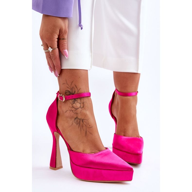Décolleté alla moda con tacco alto Follia fucsia rosa 1
