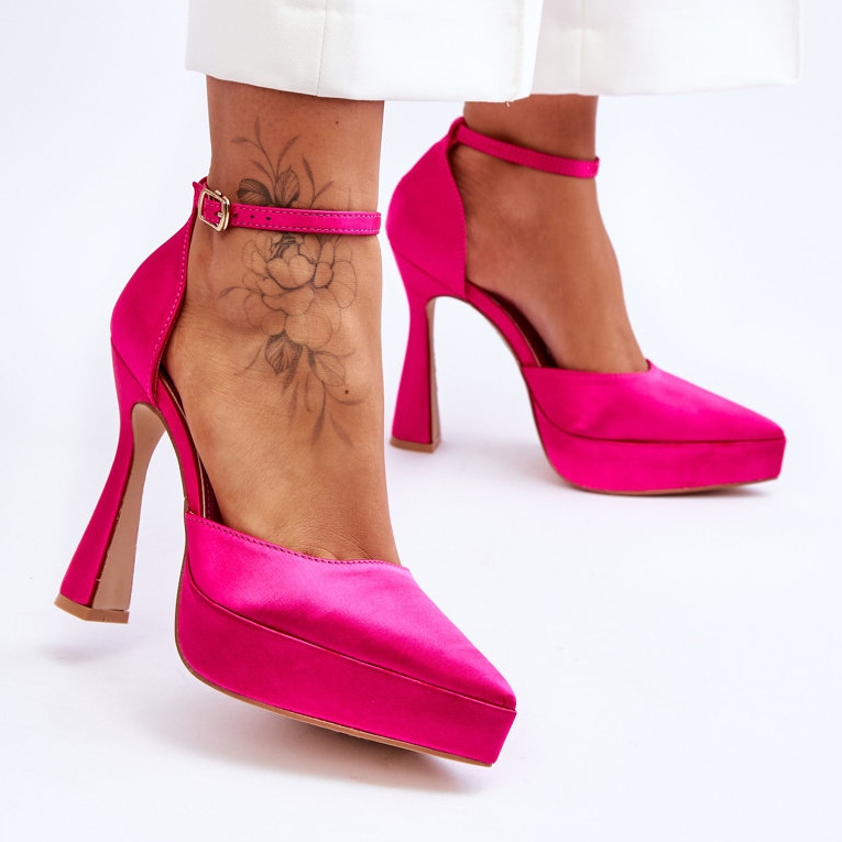 Décolleté alla moda con tacco alto Follia fucsia rosa 2