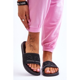 Pantofole Leggere Da Donna Con Scritta Merry Nera nero 1