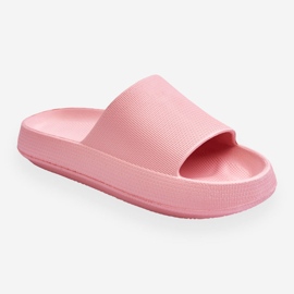 Infradito leggere alla moda su una massiccia suola rosa ribelle 1