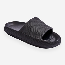 Pantofole leggere alla moda su una massiccia suola nera ribelle nero 1