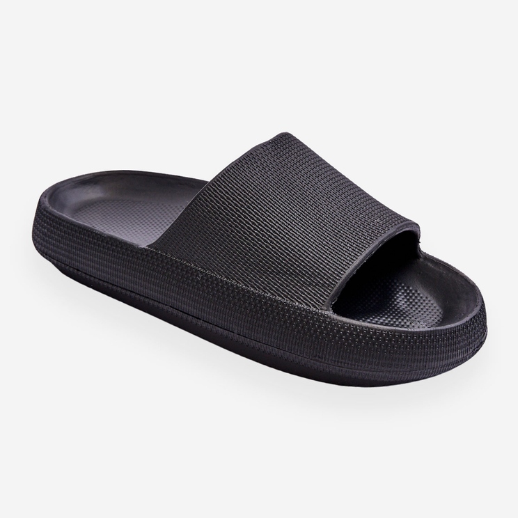 Pantofole leggere alla moda su una massiccia suola nera ribelle nero 1