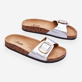 Ciabatte da donna classiche con plateau in sughero Argento Noa d'argento 1