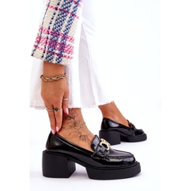 S.Barski Décolleté alla moda con tacchi massicci Imani neri nero 3