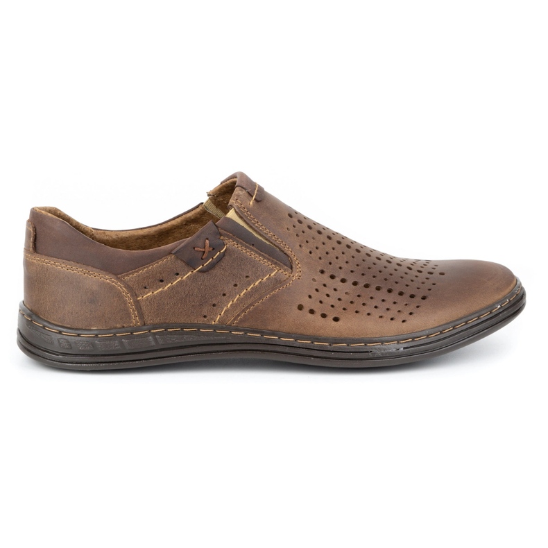 Polbut Scarpe brogue da uomo 401 Summer Brown marrone 1