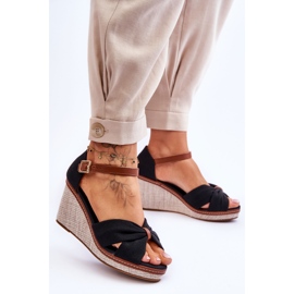 Sandali Con Zeppa Da Donna Neri Daphne nero 2