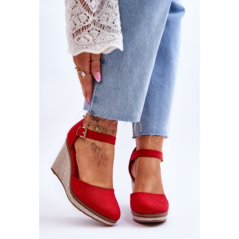 Sandali Con Zeppa Classici Da Donna Rosso Malani 1