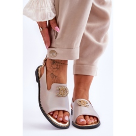 Sandali Donna Con Decorazione S.Barski KV-2775-49 Rosa-Oro 1